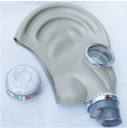 Breath Control Rubber BDSM Gas Mask