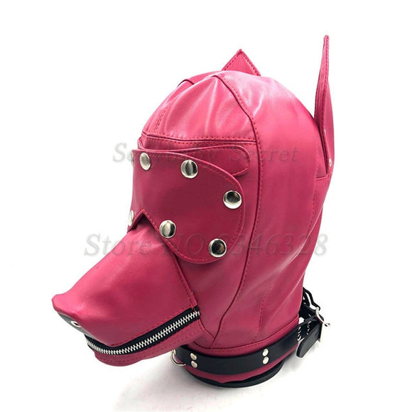 Canine Fetish Leather Gimp Mask