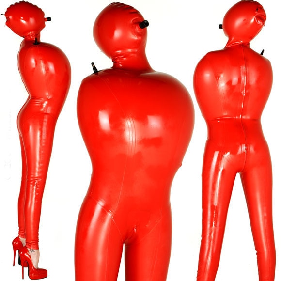 Red Hot Inflatable Latex Body Bag