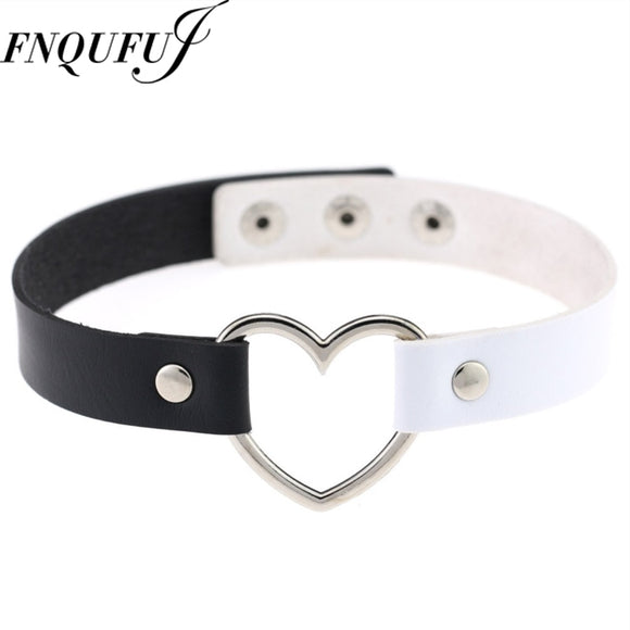 Two-Toned Heart Collar