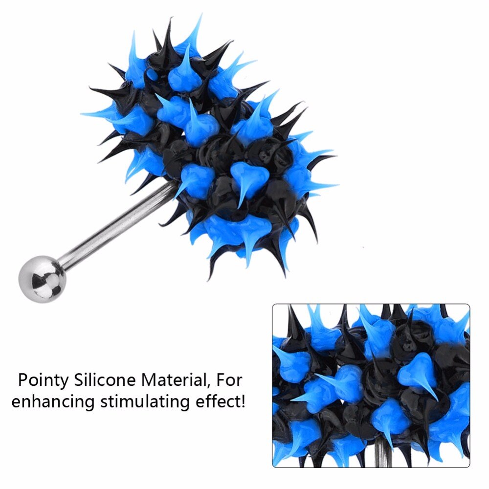 Spiky Silicone Vibrating Tongue Piercing – Cum Swing With Me
