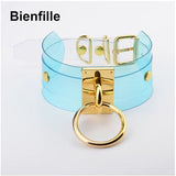  Multi-Colored Collar Transparent Choker 
