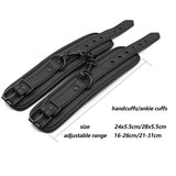  Solid Black Leather Ankle Restraints 