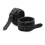  Solid Black Leather Arm Cuffs 