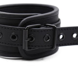  Solid Black Leather Ankle Restraints 