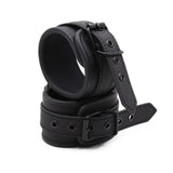  Solid Black Leather Ankle Restraints 