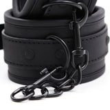  Solid Black Leather Ankle Restraints 