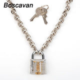  Colorful Padlock Chain BDSM Necklace 