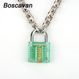  Colorful Padlock Chain BDSM Necklace 
