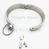  Lockable Silver BDSM Collar 