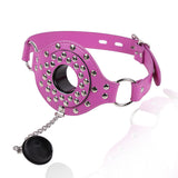  Studded Leather Mouth Ring Gag 