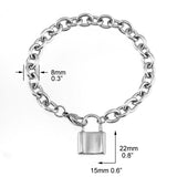  Smooth Stainless Locking Bracelet 