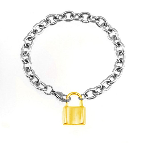 Smooth Stainless Locking Bracelet