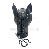  Canine Fetish Leather Gimp Mask 