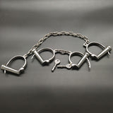  Stainless Chains Dungeon Torture Cuffs 