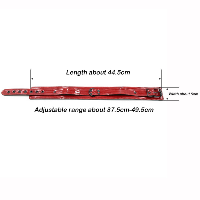 Trendy Red Leather Collar