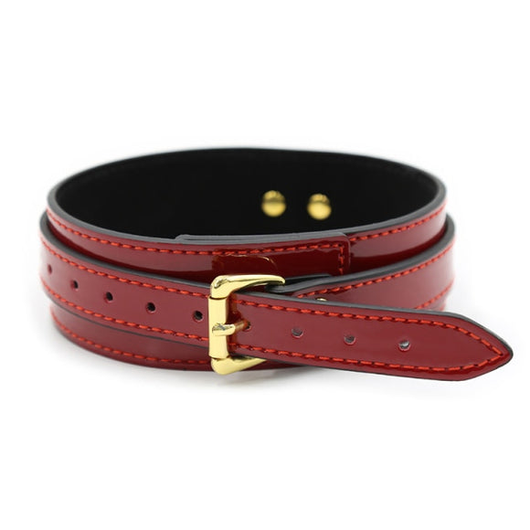 Trendy Red Leather Collar
