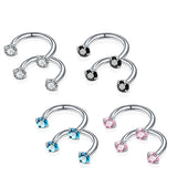  Tit Sparklers Horseshoe Nipple Rings 