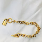  Chunky Gold Bracelet Locking Jewellery 