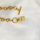  Chunky Gold Bracelet Locking Jewellery 
