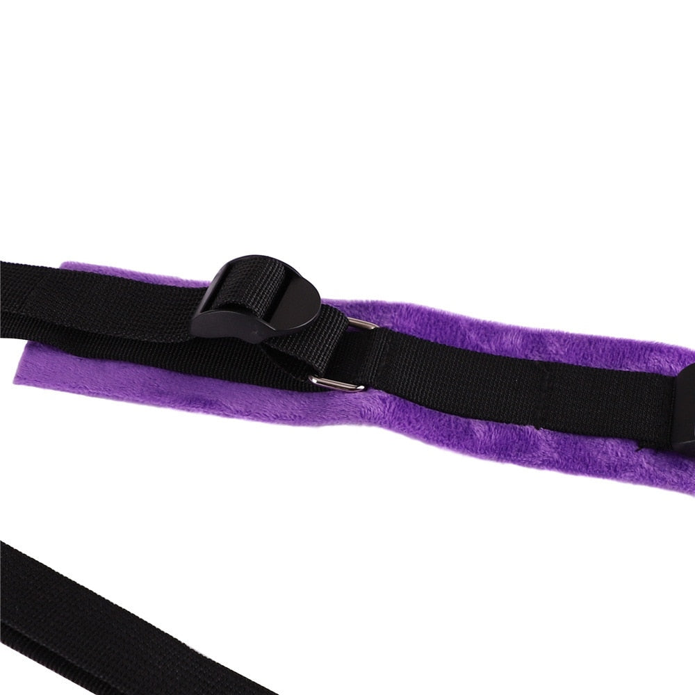 Intimate Plush Purple Sex Bed Restraints