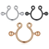  Fancy Stainless Clip on Nipple Rings 