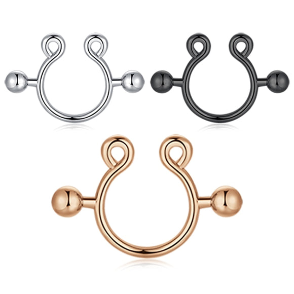 Fancy Stainless Clip on Nipple Rings
