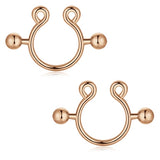  Fancy Stainless Clip on Nipple Rings 