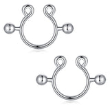  Fancy Stainless Clip on Nipple Rings 