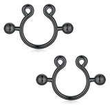  Fancy Stainless Clip on Nipple Rings 