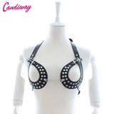  Stylish Leather Bondage Breast Harness 