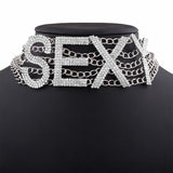  Bold Sexy Necklace With Rhinestones 