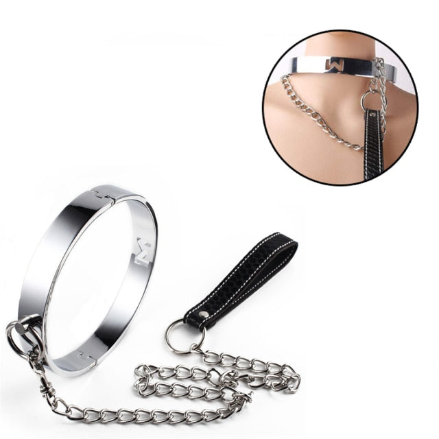 Bondage Roleplay Stainless Steel Collar