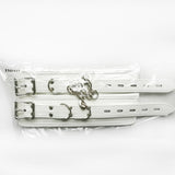  Luxurious White Leather Bondage Cuffs 