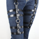  Gothic Black Leather BDSM Belt 