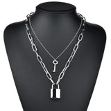  BDSM Chain Padlock Necklace for Slaves 