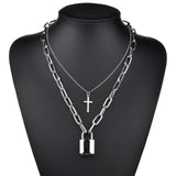  BDSM Chain Padlock Necklace for Slaves 