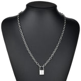  BDSM Chain Padlock Necklace for Slaves 