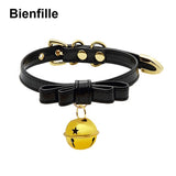  Leather Human Collar With Bell 