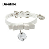  Leather Human Collar With Bell 