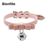  Leather Human Collar With Bell 