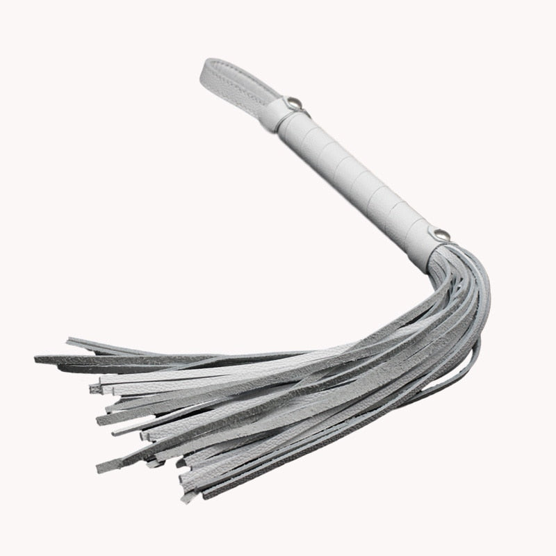 White Leather Under the Bed Restraints Set