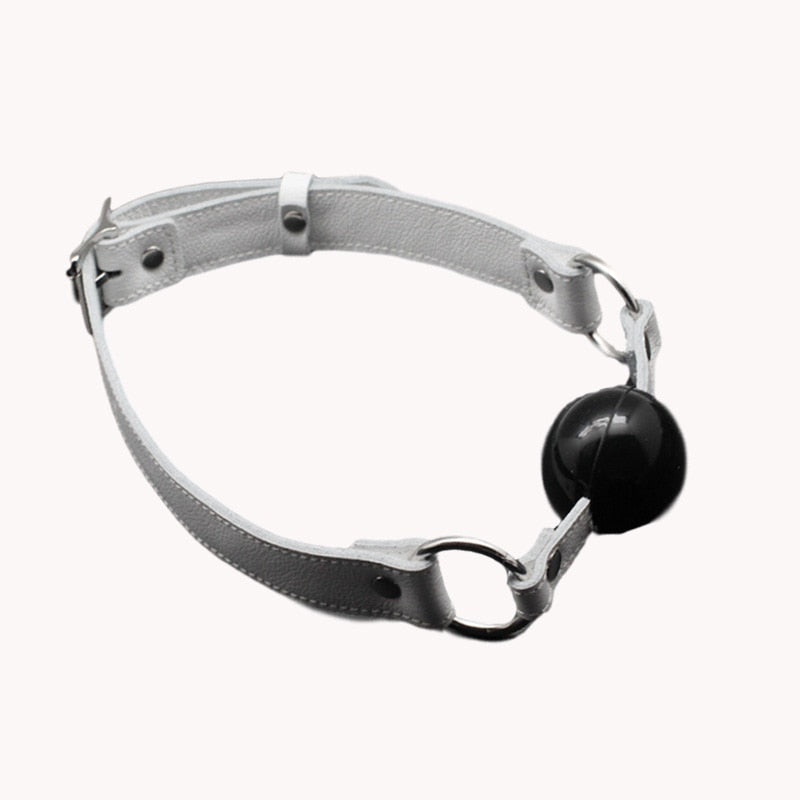 White Leather Under the Bed Restraints Set