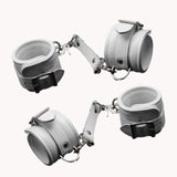  White Leather Under the Bed Restraints Set 