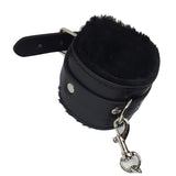  Submission Fetish Black Leather Cuffs 
