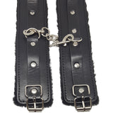  Submission Fetish Black Leather Cuffs 