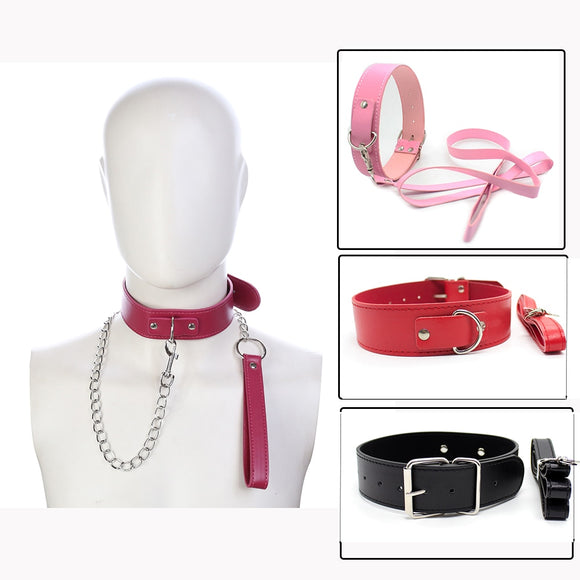 Chic Leather Leash and Collar
