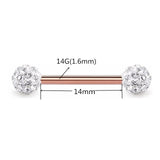 Elegant Rose Gold Nipple Barbells 