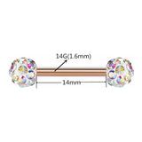  Elegant Rose Gold Nipple Barbells 