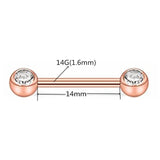  Elegant Rose Gold Nipple Barbells 